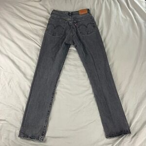 LEVI'S 501XX Jeans Womens Size 25x30 Black Fade Wash Button Fly Premium Denim